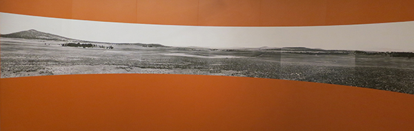 The exhibition features a panoramic view of the site for the proposed capital, 1910