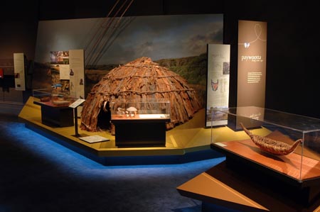 Replica stringy-bark hut
