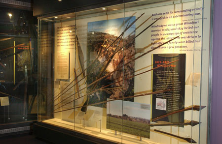 The Wirajuri war display case and objects