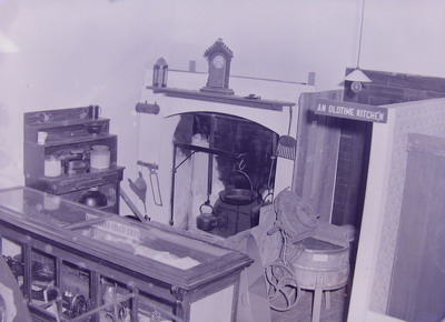 The old-time kitchen in the Armidale Folk Museum, 1958