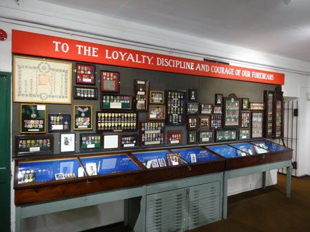 A medal display in Cornwall’s Regimental Museum, Bodmin