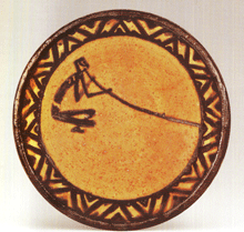 Glazed earthenware dish, 1942
by Violet Mace