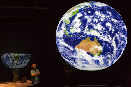 The earth, called 'the blue planet' due to all of the water visible from space