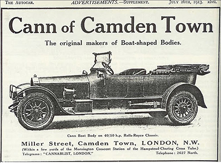 Advertisement for Cann & Co., coachbuilders, 1913
