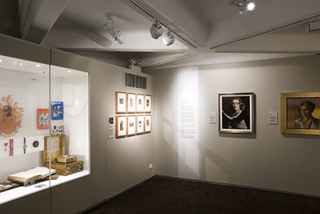 ‘Achievers’ display, <em>Culture and Continuity</em> permanent exhibition, Sydney Jewish Museum