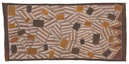 Sydney from the Air bark painting