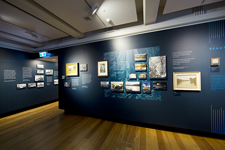 Entrance to the exhibition via the first theme, 'Beauty'