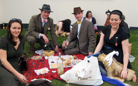 Four young professionals from Islington, who had taken a good deal of trouble to re-create the dress of what they saw as a gentler, more civil Britain