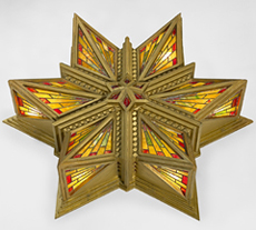 Art deco star ceiling light