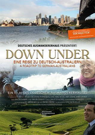 Poster for the movie Down Under: A Roadtrip to German Australians