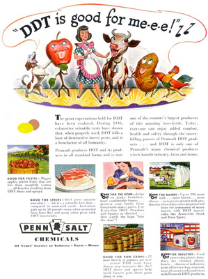 ‘DDT is good for m-e-e’ advertisement, Penn Salt Chemicals