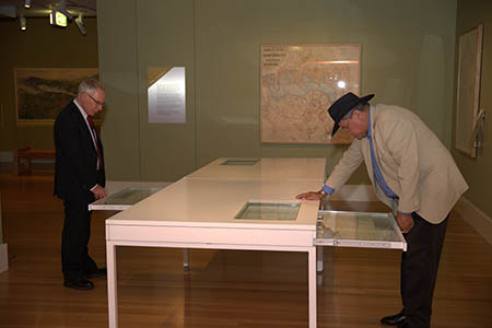 Contextual information about the designs is contained in pull-out drawers