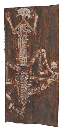 Cursing the lovers bark painting