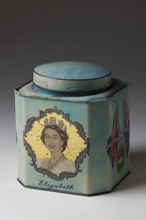 Image of a commemorative tea caddy