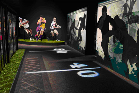 Image of life-sized cut out of players