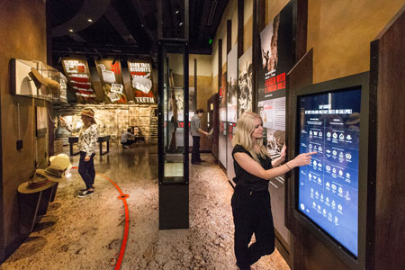 Visitors explore the exhibition