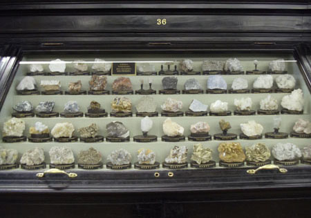 Image of Vrba's mineralogical collection in the National Museum, Prague