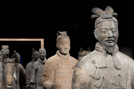 Gallery shot of terracotta warriors