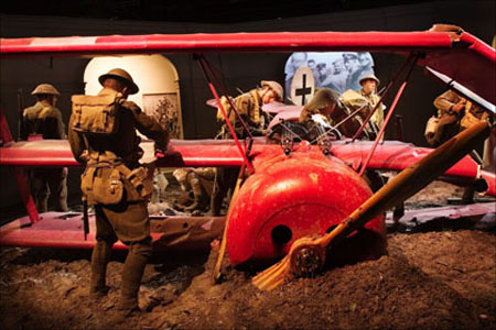 Australian troops loot both Baron von Richtofen's aeroplane and his body in one of Omaka's larger set pieces.
