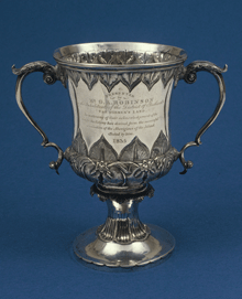 Fig. 7. Engraved sterling silver Bothwell cup, 1835
by David Barclay, Hobart
Queen Victoria Museum and Art Gallery, Launceston