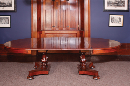 Mahogany extending dining table
