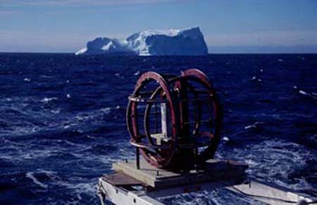 Image of part of the fluxgate magnetometer Charlie Barton used to locate the South Magnetic Pole, 2000