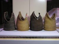 A selection of cane cuirasses collected by Burrows from the junction of the Fly and Alice (Tedi) rivers in 1914