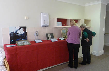 Residents’ objects on display in the Important to Me exhibition, Carey Gardens, 2013