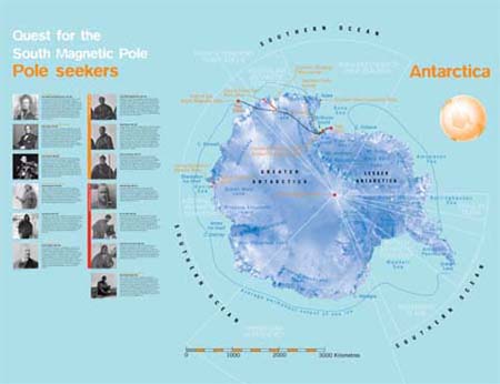 Map of Antarctic exploration