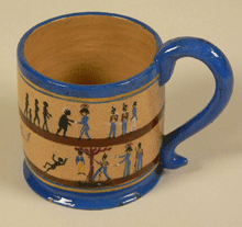 Glazed earthenware 'proclamation cup', 1934,
by Violet Mace, Bothwell, Tasmania