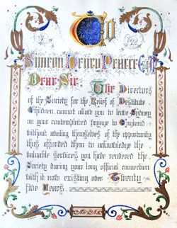 Simeon Pearce, illuminated address, 1881. Rare Book Collection, State Library of New South Wales