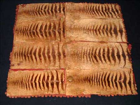 Buggy rug made of thylacine skins, about 1903, Tasmanian Museum and Art Gallery and Queen Victoria Museum and Art Gallery, presented by the Federal Group, 2002