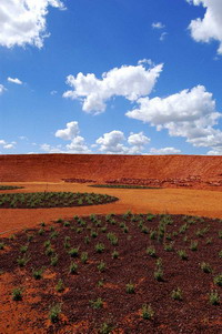 Red sand garden in The Australian Garden, Cranbourne